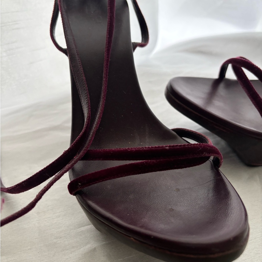 Elegant , Wedge Sandals, mahogany color - Picture 3 of 3